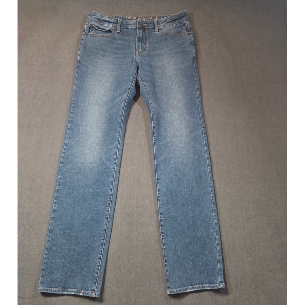 American Eagle Original Straight Jeans Mens 32x32 Blue Flex 4 360 Denim